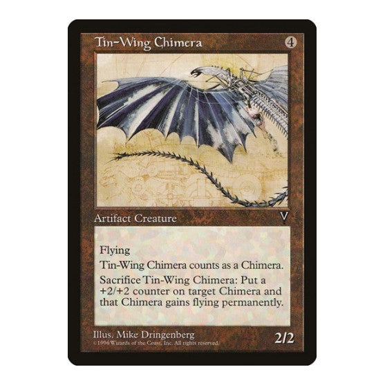 Tin Wing Chimera (VIS) #157 Uncommon (Heavily Played) Visions Magic: The Gathering: 1997