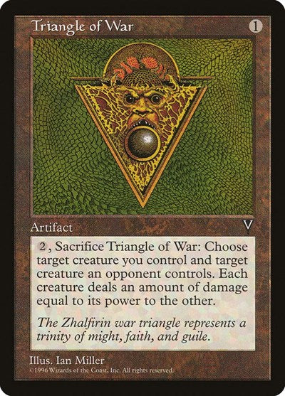 Triangle of War (VIS) #158 Rare (Heavily Played) Visions Magic: The Gathering: 1997