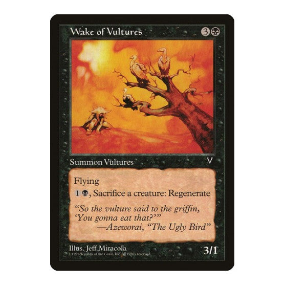 Wake of Vultures (VIS) #74 Common Visions Magic: The Gathering: 1997