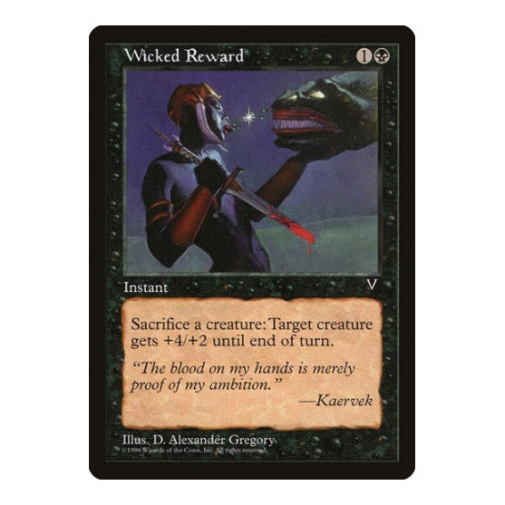 Wicked Reward (VIS) #75 Common (Lightly Played) Visions Magic: The Gathering: 1997