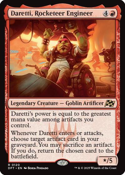 Daretti Rocketeer Engineer (DFT) #120 Rare Aetherdrift Magic: The Gathering: 2025