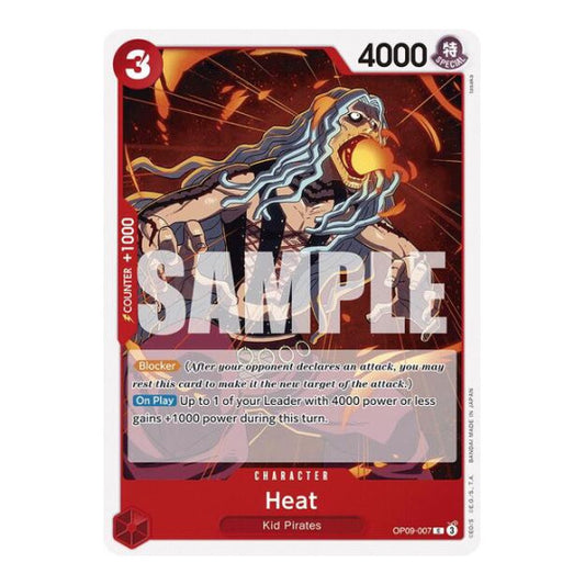 Heat (OP09) #OP09-007 Common (Near Mint) Emperors in the New World One Piece Card Game: 2024
