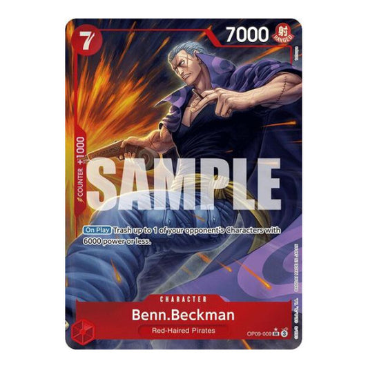 Benn.Beckman (Parallel) (OP09) #OP09-009 Super Rare (Foil Near Mint) Emperors in the New World One Piece Card Game: 2024