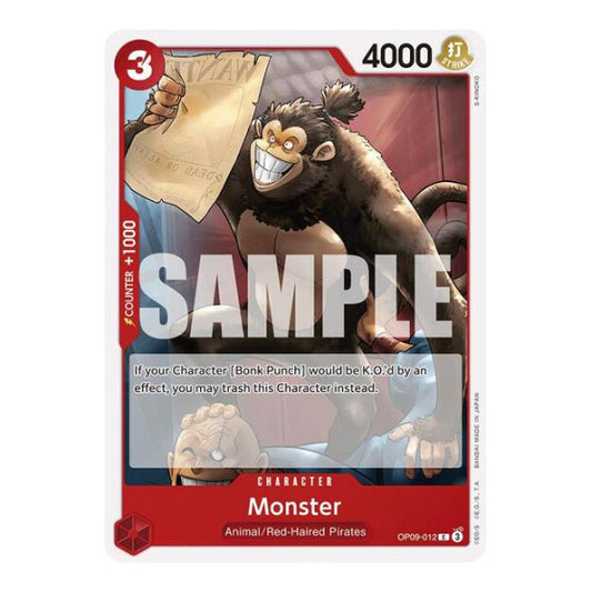 Monster (OP09) #OP09-012 Common (Near Mint) Emperors in the New World One Piece Card Game: 2024