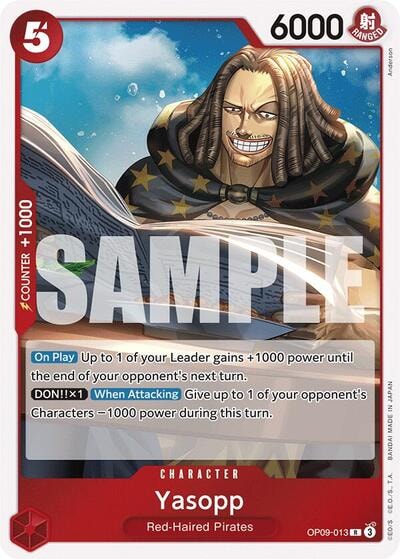 Yasopp (OP09) #OP09-013 Rare (Foil Lightly Played) Emperors in the New World One Piece Card Game: 2024