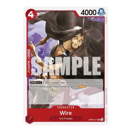 Wire (OP09) #OP09-017 Uncommon (Near Mint) Emperors in the New World One Piece Card Game: 2024