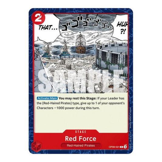 Red Force (OP09) #OP09-021 Common (Near Mint) Emperors in the New World One Piece Card Game: 2024
