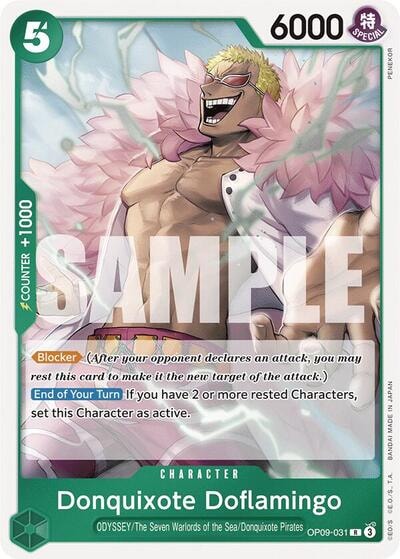 Donquixote Doflamingo (OP09) #OP09-031 Rare (Foil Lightly Played) Emperors in the New World One Piece Card Game: 2024