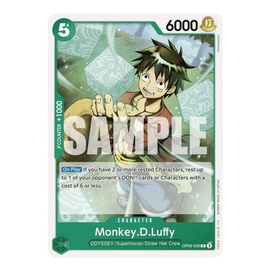 Monkey.D.Luffy (036) (OP09) #OP09-036 Common (Near Mint) Emperors in the New World One Piece Card Game: 2024