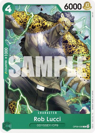 Rob Lucci 038 (OP09) #OP09-038 Common (Near Mint) Emperors in the New World One Piece Card Game: 2024