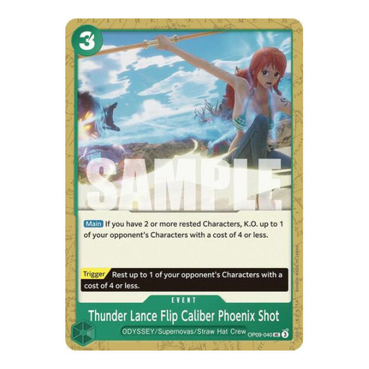 Thunder Lance Flip Caliber Phoenix Shot (OP09) #OP09-040 Uncommon (Near Mint) Emperors in the New World One Piece Card Game: 2024