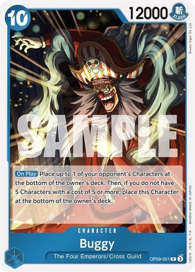 Buggy (051) (OP09) #OP09-051 Rare (Foil Near Mint) Emperors in the New World One Piece Card Game: 2024