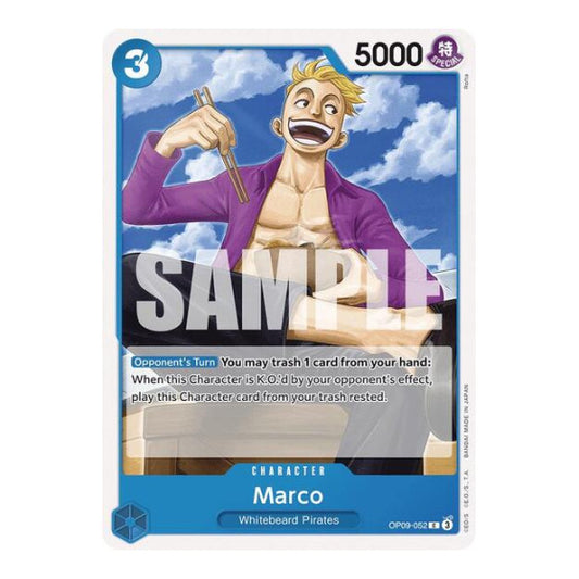 Marco (OP09) #OP09-052 Common (Near Mint) Emperors in the New World One Piece Card Game: 2024