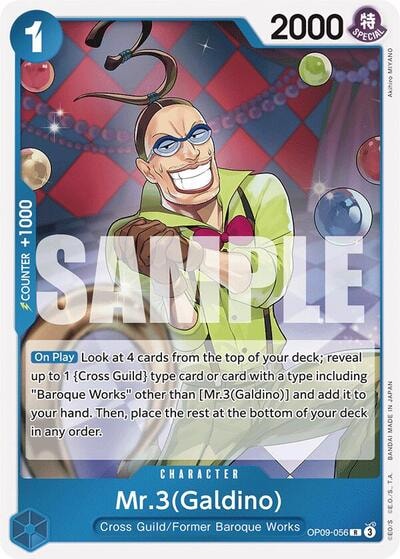 Mr.3(Galdino) (OP09) #OP09-056 Rare Emperors in the New World One Piece Card Game: 2024