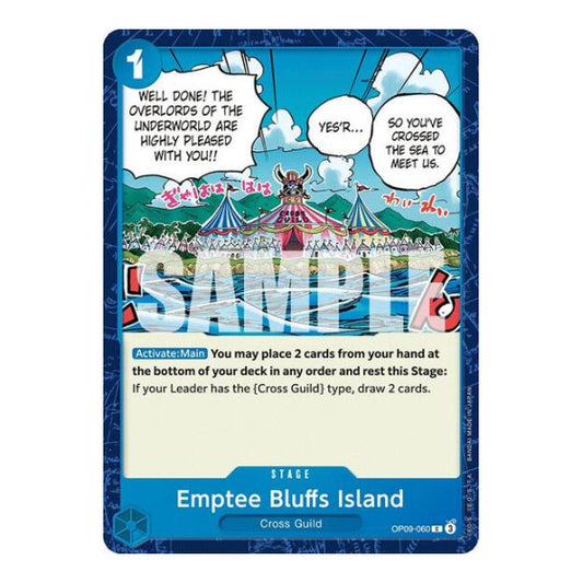 Emptee Bluffs Island (OP09) #OP09-060 Common (Near Mint) Emperors in the New World One Piece Card Game: 2024