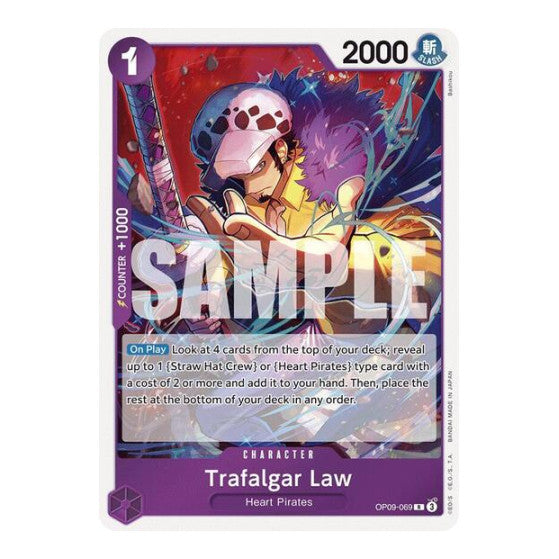 Trafalgar Law (069) (OP09) #OP09-069 Rare (Foil Near Mint) Emperors in the New World One Piece Card Game: 2024
