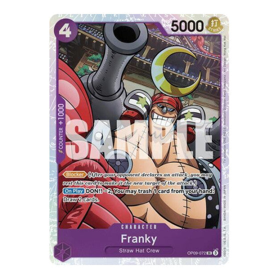Franky (OP09) #OP09-072 Super Rare (Foil Lightly Played) Emperors in the New World One Piece Card Game: 2024