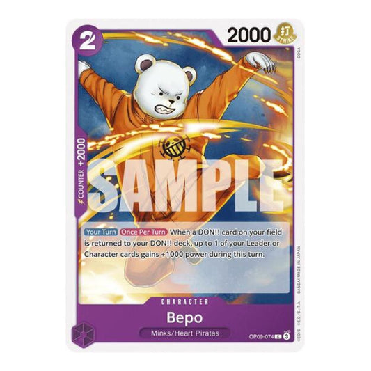 Bepo (OP09) #OP09-074 Common (Near Mint) Emperors in the New World One Piece Card Game: 2024