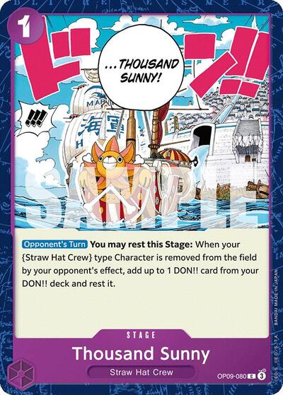 Thousand Sunny (OP09) #OP09-080 Common (Near Mint) Emperors in the New World One Piece Card Game: 2024