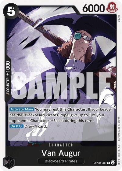 Van Augur (OP09) #OP09-083 Rare (Foil Lightly Played) Emperors in the New World One Piece Card Game: 2024