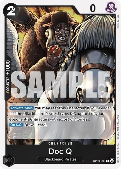 Doc Q (OP09) #OP09-090 Rare (Foil Lightly Played) Emperors in the New World One Piece Card Game: 2024
