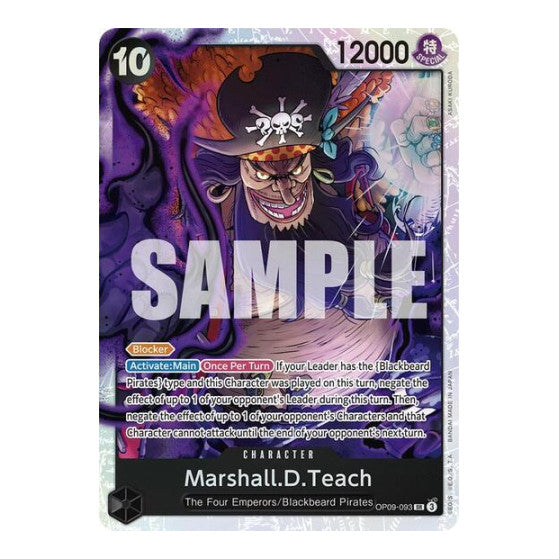 Marshall.D.Teach (093) (OP09) #OP09-093 Super Rare (Foil Near Mint) Emperors in the New World One Piece Card Game: 2024