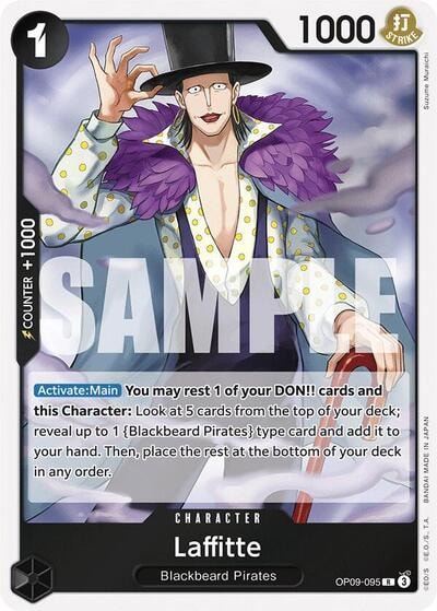Laffitte (OP09) #OP09-095 Rare (Foil Lightly Played) Emperors in the New World One Piece Card Game: 2024