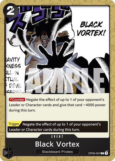 Black Vortex (OP09) #OP09-097 Common (Near Mint) Emperors in the New World One Piece Card Game: 2024