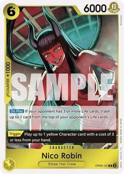 Nico Robin (107) (OP09) #OP09-107 Rare (Foil Lightly Played) Emperors in the New World One Piece Card Game: 2024