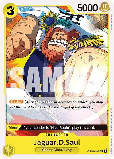 JaguarDSaul (OP09) #OP09-109 Uncommon (Near Mint) Emperors in the New World One Piece Card Game: 2024