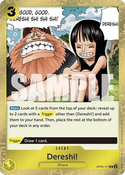 Dereshi! (OP09) #OP09-117 Rare (Foil Lightly Played) Emperors in the New World One Piece Card Game: 2024