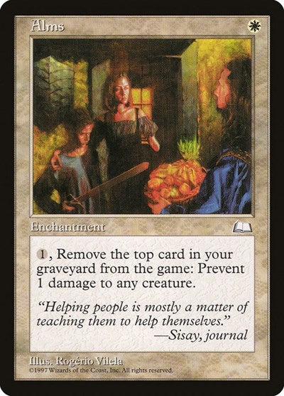 Alms (WTH) #3 Common (Lightly Played) Weatherlight Magic: The Gathering: 1997
