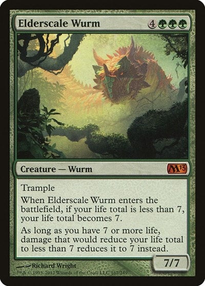 Elderscale Wurm (M13) #167 Mythic Rare (Near Mint) Magic 2013 (M13) Magic: The Gathering: 2012