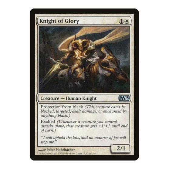 Knight of Glory (M13) #21 Uncommon (Lightly Played) Magic 2013 (M13) Magic: The Gathering: 2012