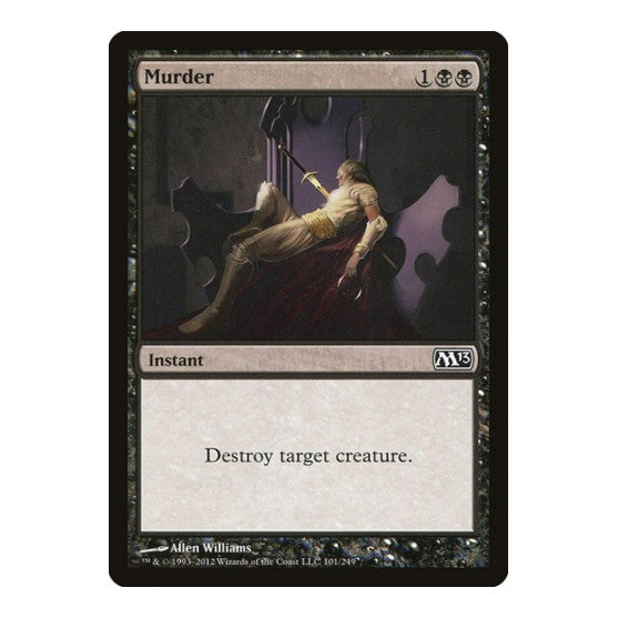 Murder (M13) #101 Common (Lightly Played) Magic 2013 (M13) Magic: The Gathering: 2012