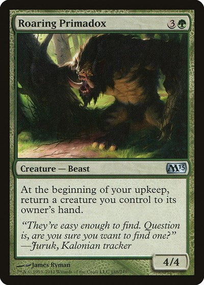 Roaring Primadox (M13) #188 Uncommon (Lightly Played) Magic 2013 (M13) Magic: 2012