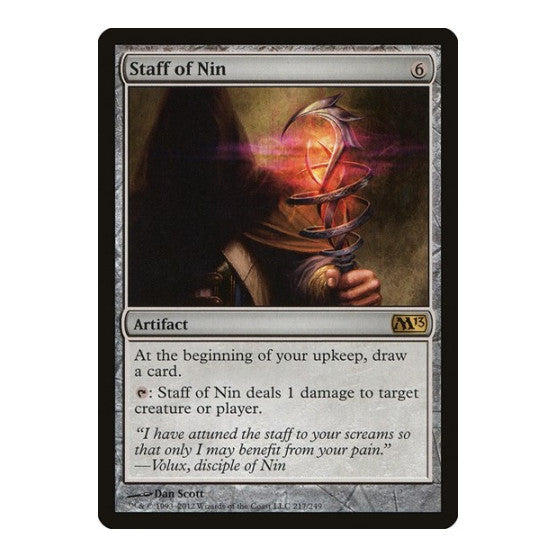 Staff of Nin (M13) #217 Rare Magic 2013 (M13) Magic: The Gathering: 2012