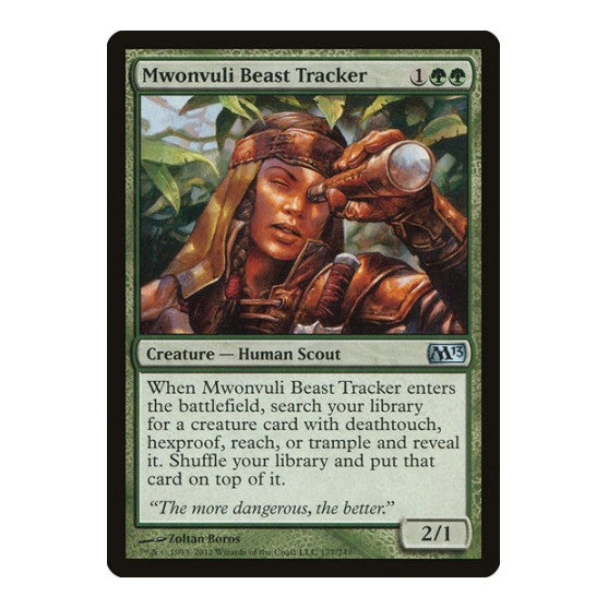 Mwonvuli Beast Tracker (M13) #177 Uncommon (Damaged) Magic 2013 (M13) Magic: The Gathering: 2012