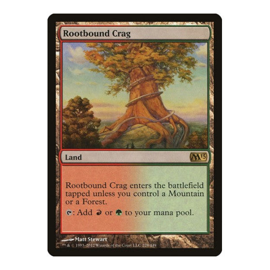 Rootbound Crag (M13) #228 Rare (Heavily Played) Magic 2013 (M13) Magic: The Gathering: 2012