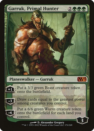 Garruk Primal Hunter (M13) #174 Mythic Rare (Lightly Played) Magic 2013 (M13) Magic: 2012