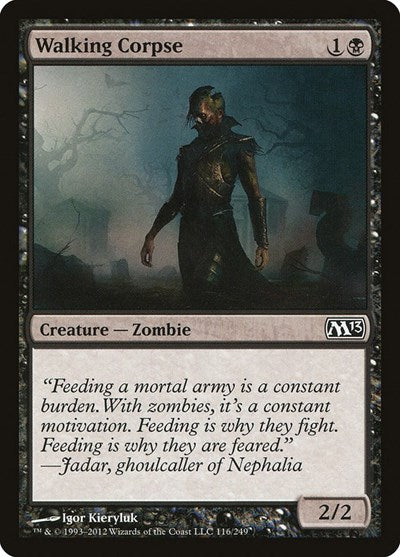 Walking Corpse (M13) #116 Common (Lightly Played) Magic 2013 (M13) Magic: The Gathering: 2012