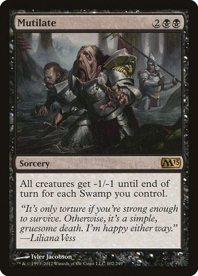 Mutilate (M13) #102 Rare (Lightly Played) Magic 2013 (M13) Magic: The Gathering: 2012