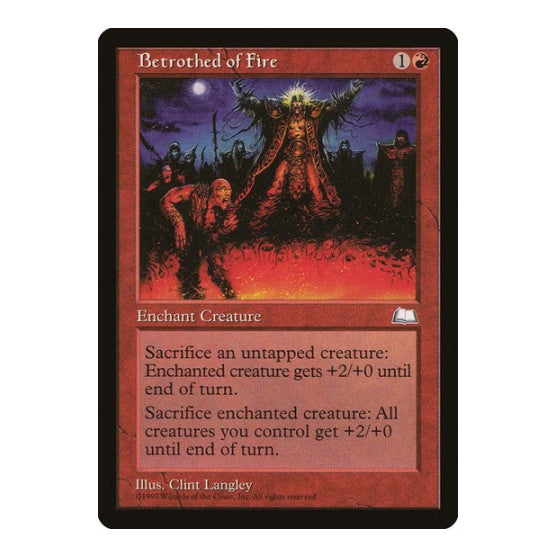 Betrothed of Fire (WTH) #89 Common Weatherlight Magic: The Gathering: 1997