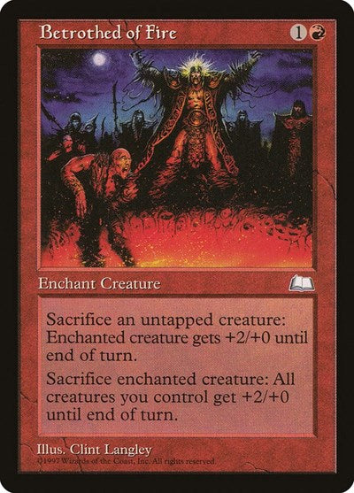 Betrothed of Fire (WTH) #89 Common (Lightly Played) Weatherlight Magic: The Gathering: 1997
