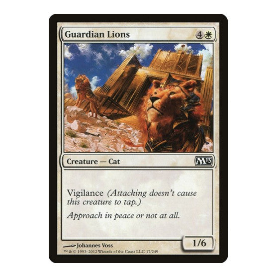Guardian Lions (M13) #17 Common (Lightly Played) Magic 2013 (M13) Magic: The Gathering: 2012