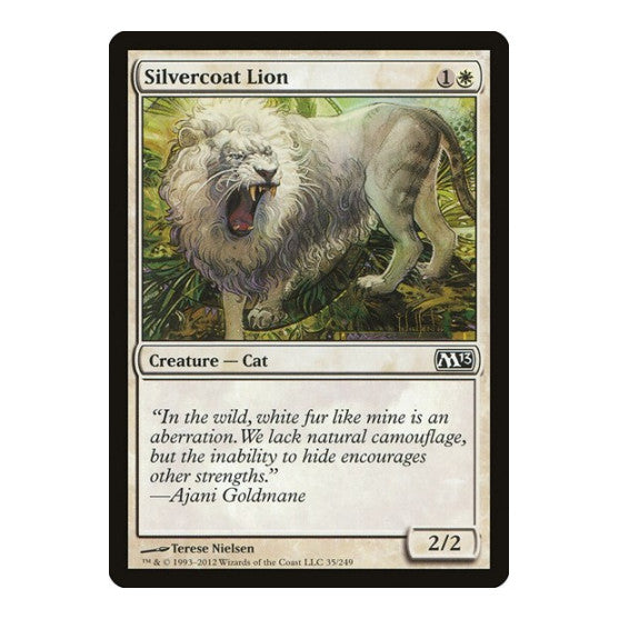 Silvercoat Lion (M13) #35 Common (Lightly Played) Magic 2013 (M13) Magic: The Gathering: 2012