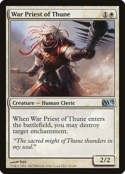 War Priest of Thune (M13) #39 Uncommon (Lightly Played) Magic 2013 (M13) Magic: The Gathering: 2012