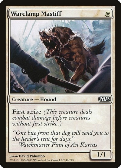 Warclamp Mastiff (M13) #40 Common (Moderately Played) Magic 2013 (M13) Magic: The Gathering: 2012