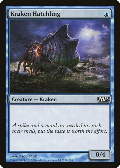 Kraken Hatchling (M13) #58 Common (Lightly Played) Magic 2013 (M13) Magic: The Gathering: 2012