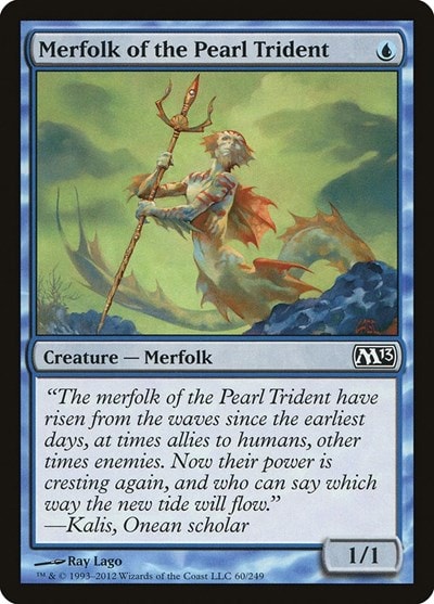 Merfolk of the Pearl Trident (M13) #60 Common (Lightly Played) Magic 2013 (M13) Magic: The Gathering: 2012